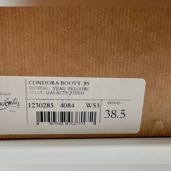 Christian Louboutin Condora Suede Blue 85 mm Stiletto Ankle Booties EU38.5 US8.5 - Picture 15 of 15